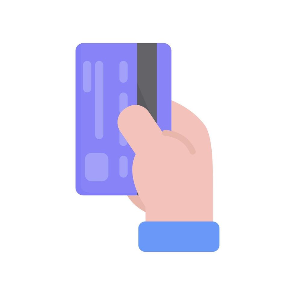 Credit card swipe machine Spending money on credit card purchases instead of cash. vector