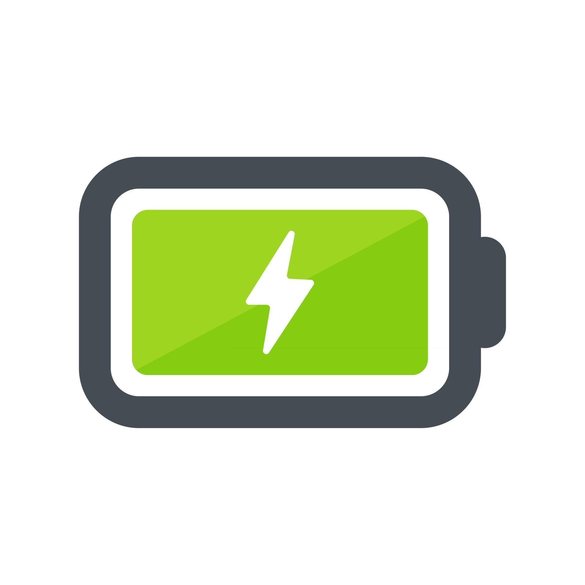 Green battery icon Batteries that contain clean energy from nature