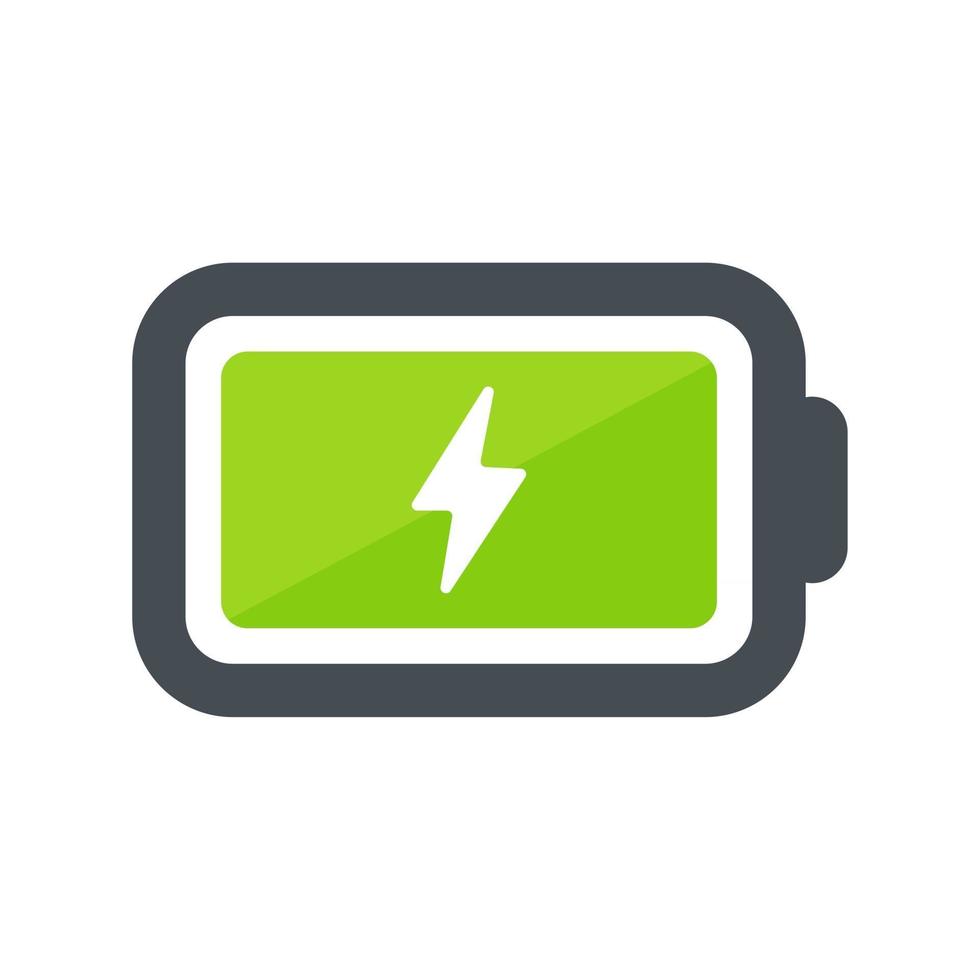 Green battery icon Batteries that contain clean energy from nature. Environmental conservation concept vector