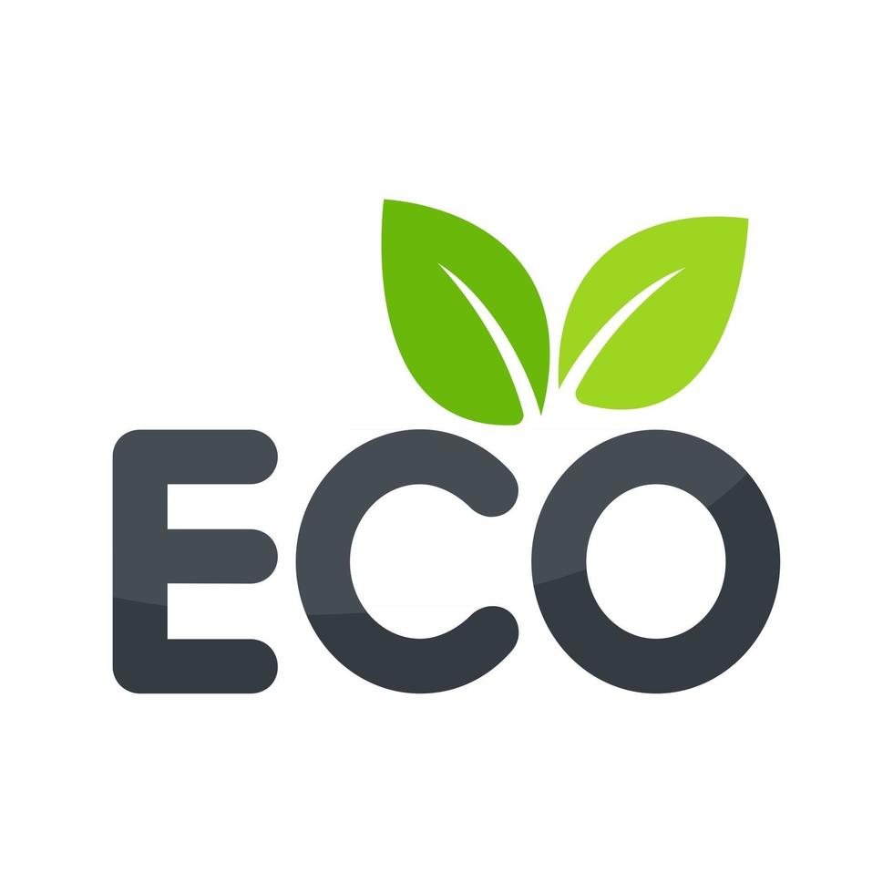 Eco bag icon. A green bag for items made of paper instead of plastic. Reuse concept vector