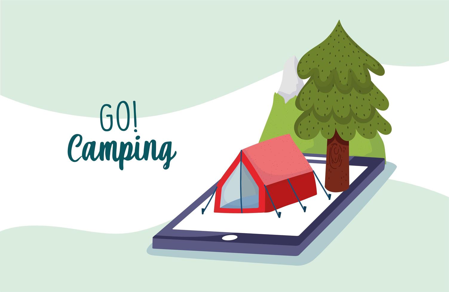 go camping application vector