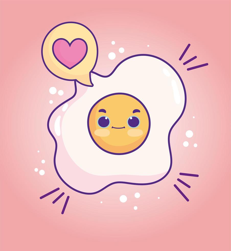 cute egg lovely vector