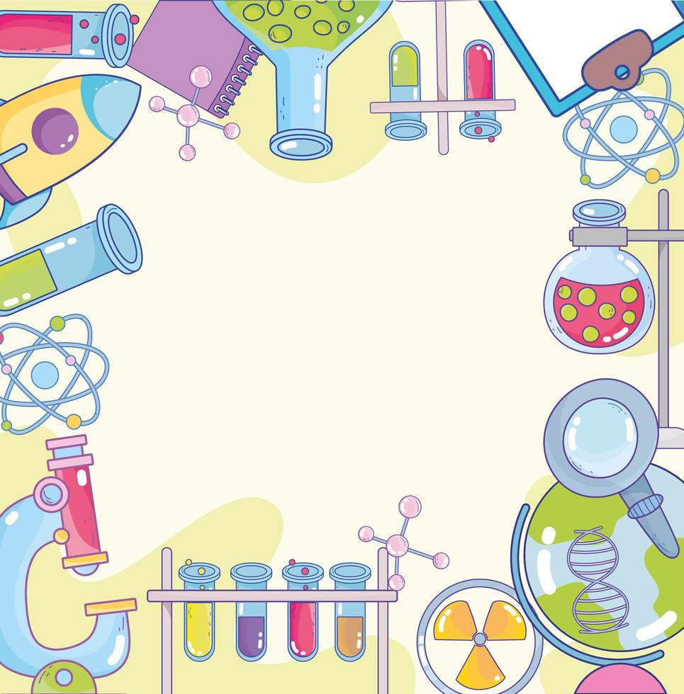 science education pattern vector
