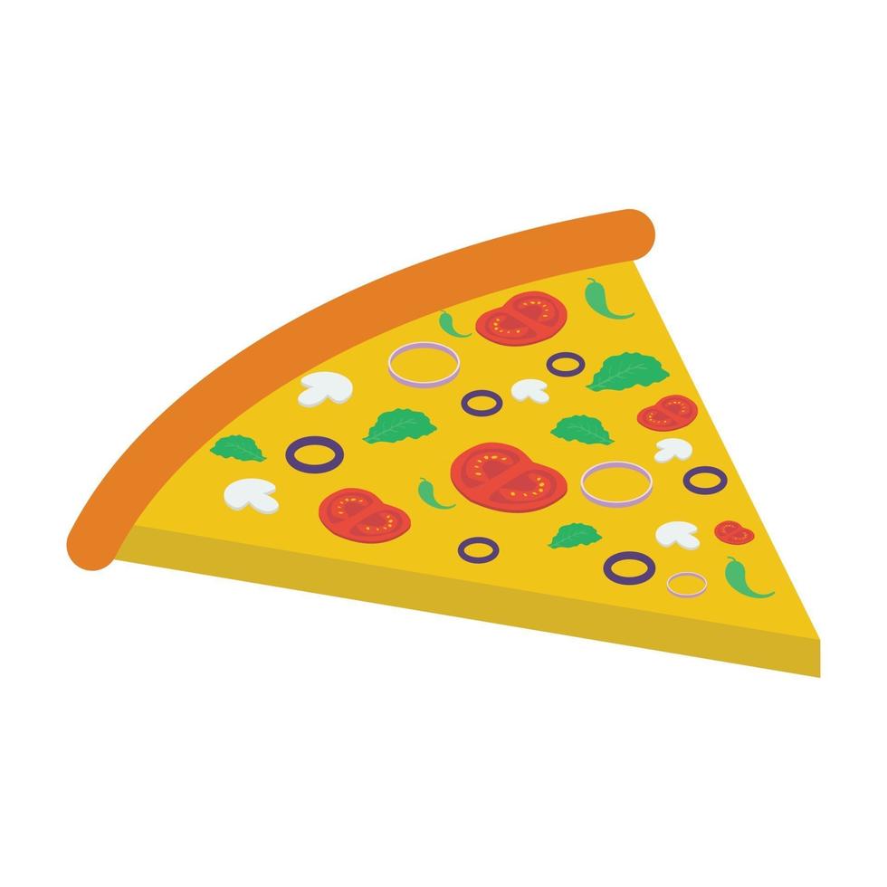 elementos de rebanada de pizza vector