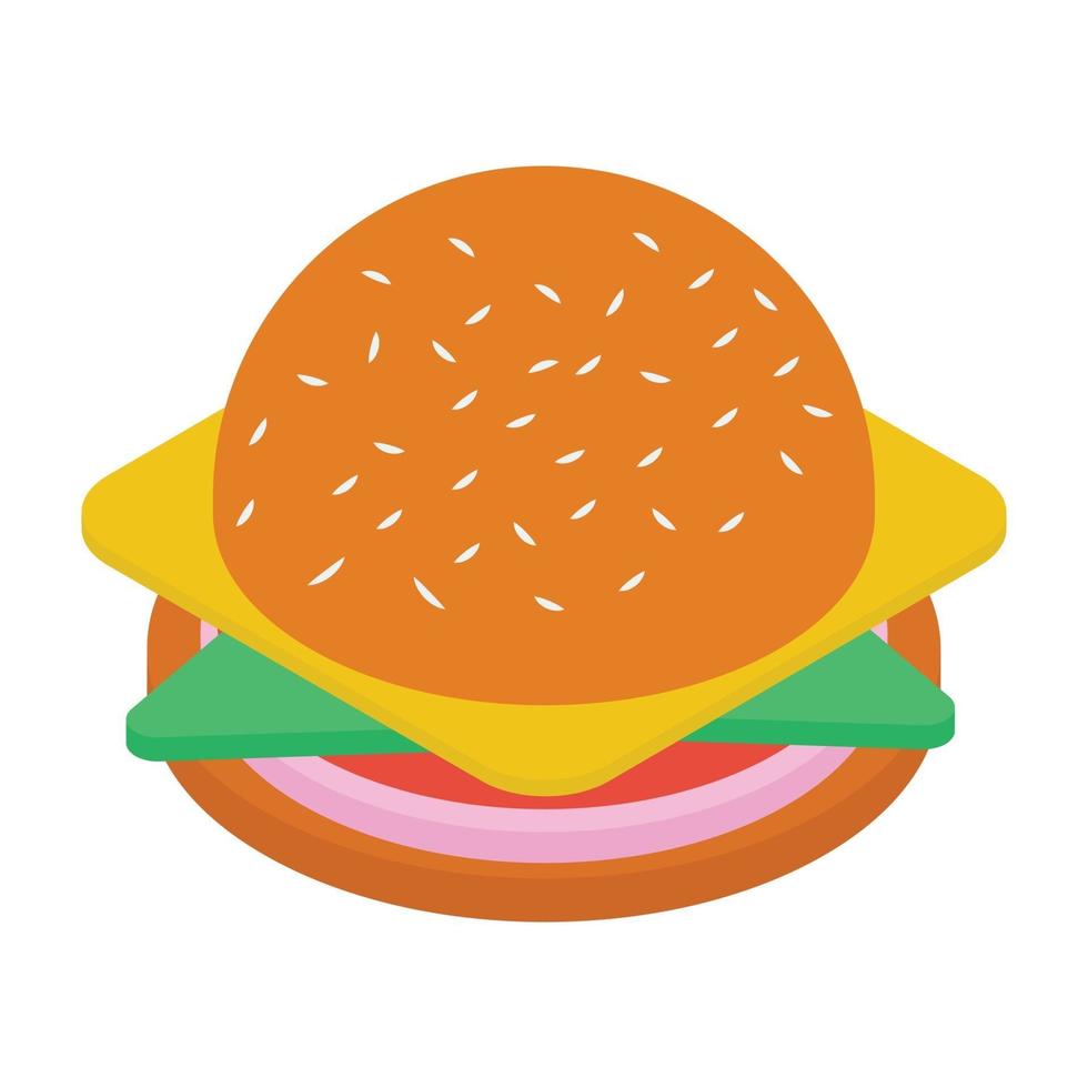 Cheese Hamburger Elements vector