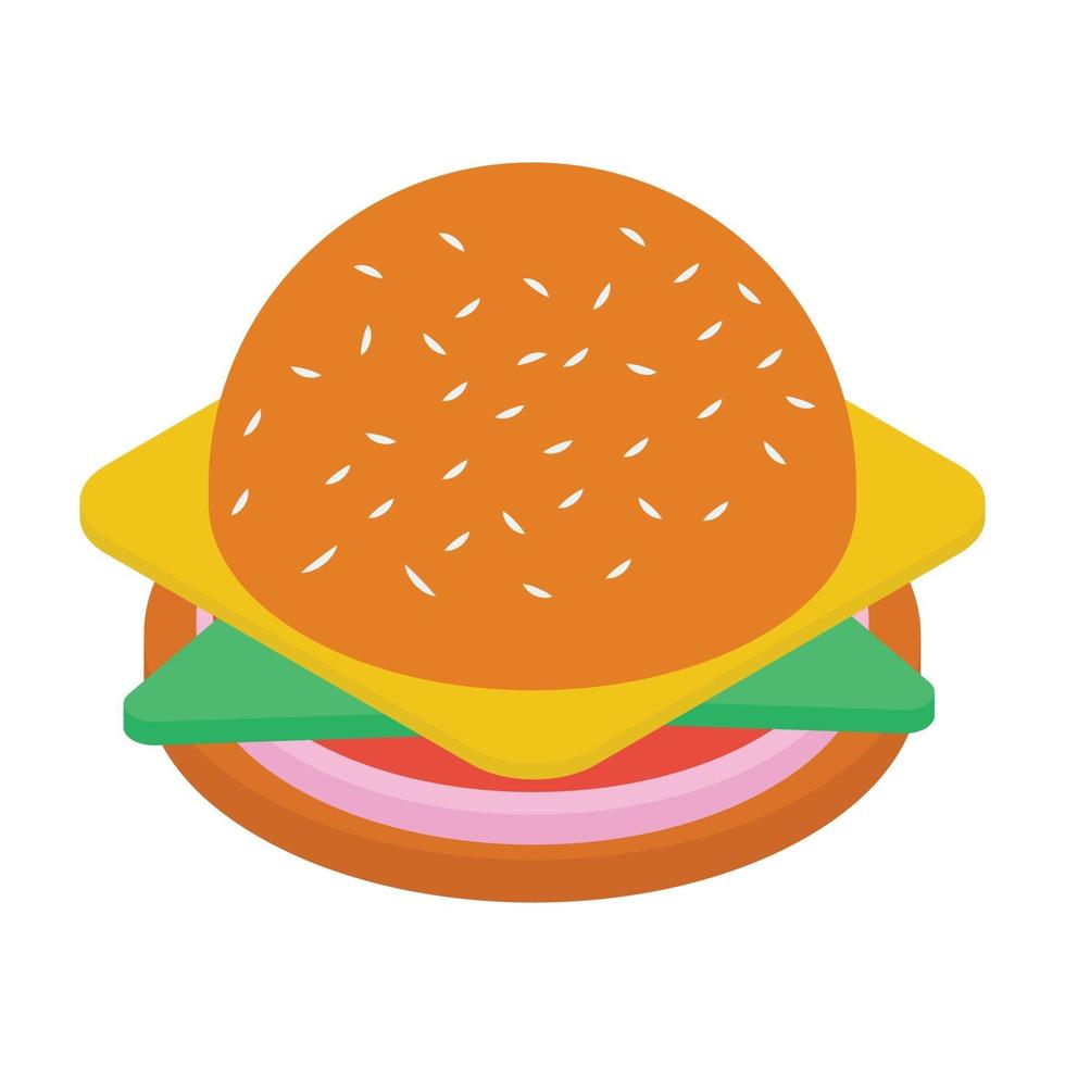 Cheese Hamburger Elements vector