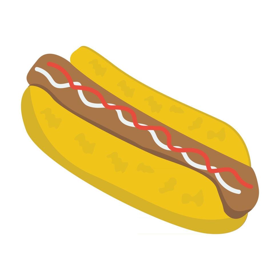 elementos de sándwich de hotdog vector