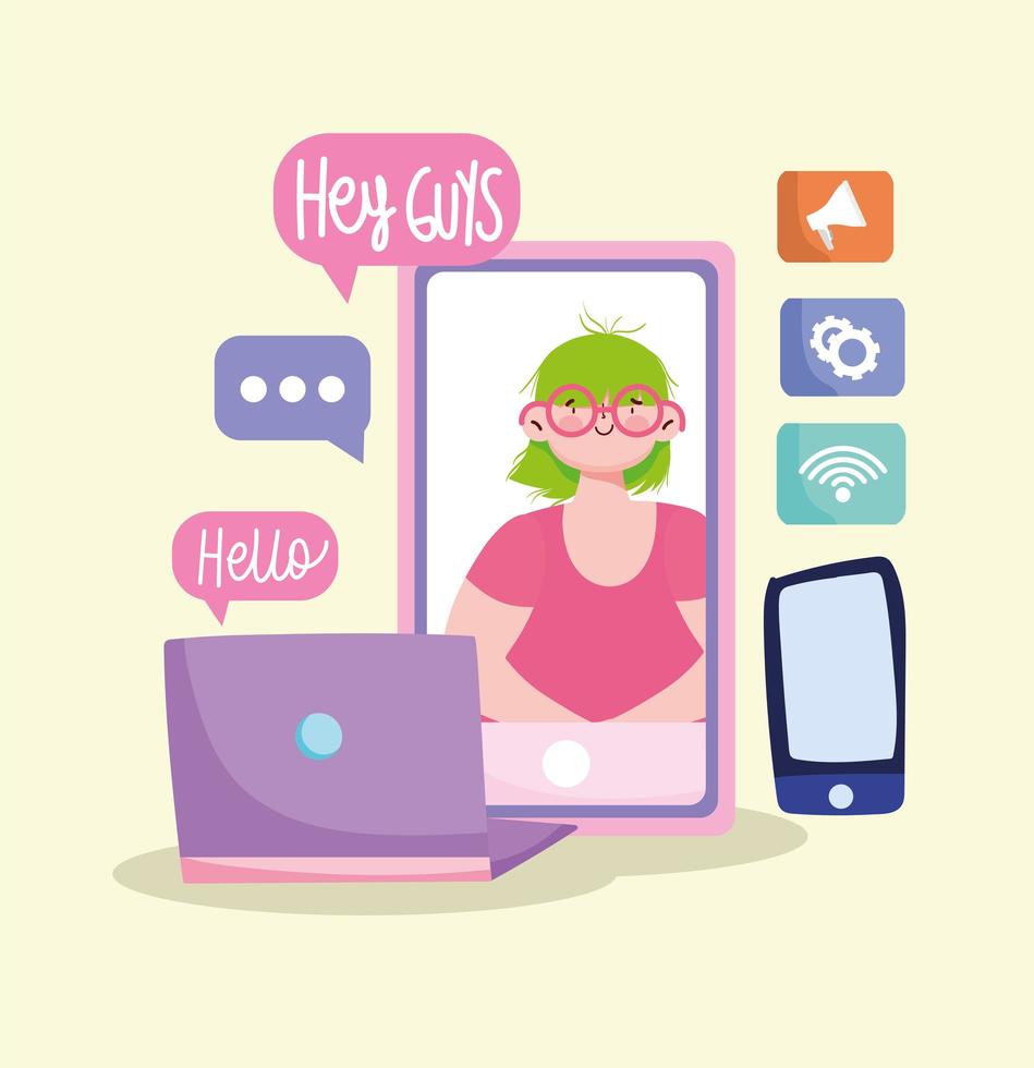 video screen girls vector
