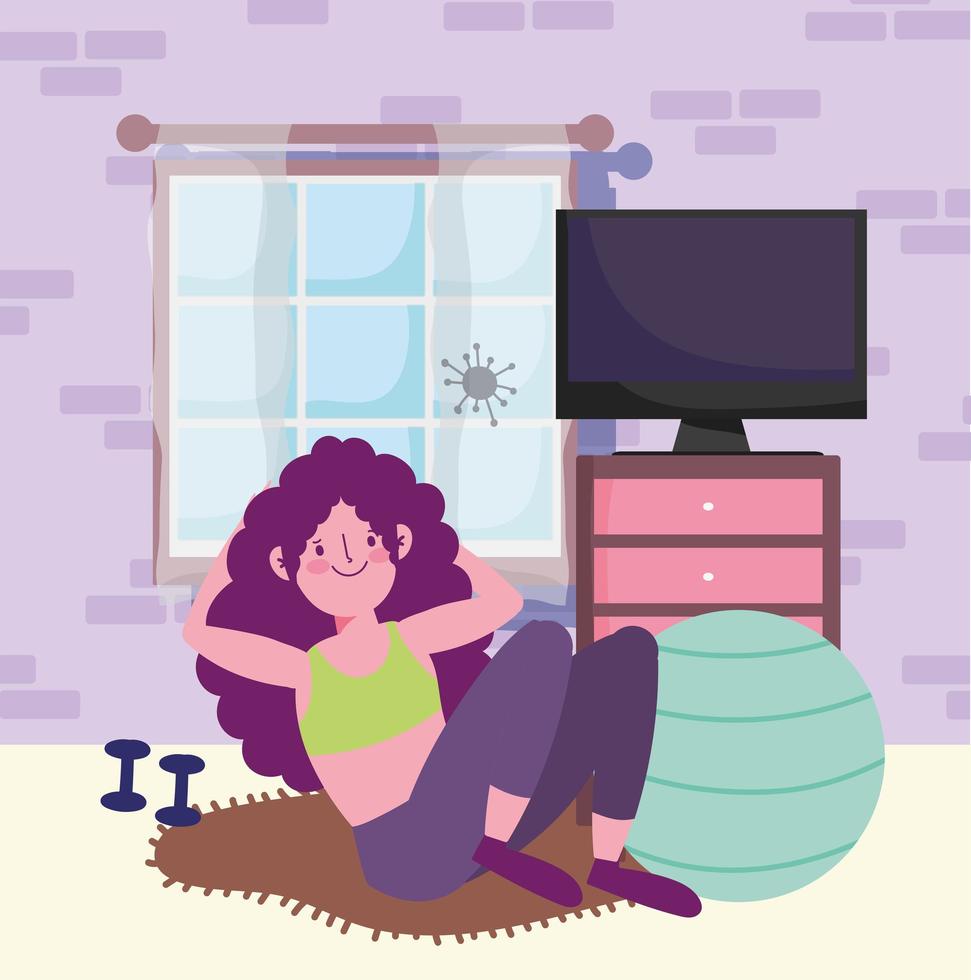 exercises at home vector