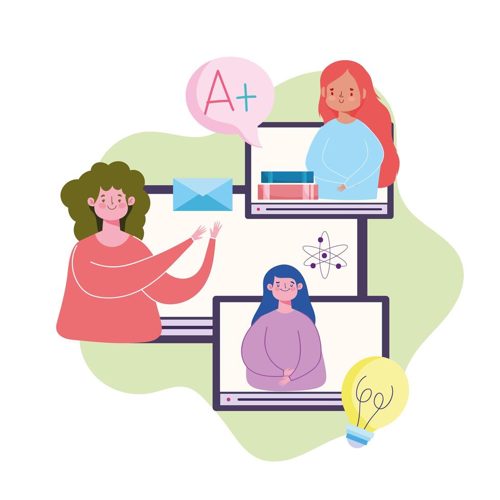online education class vector