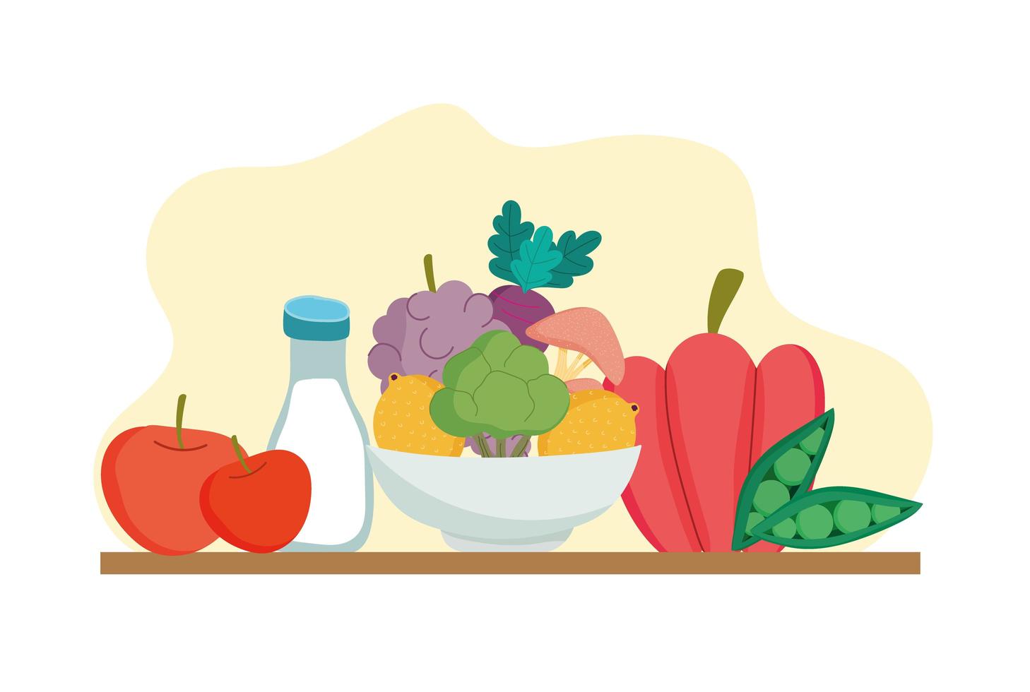 healthy food natural vector