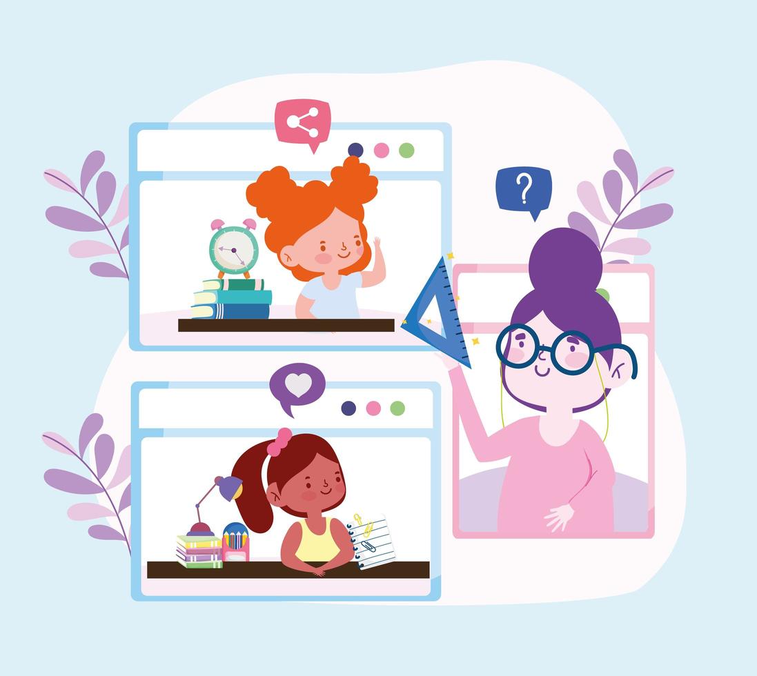 online education learning vector