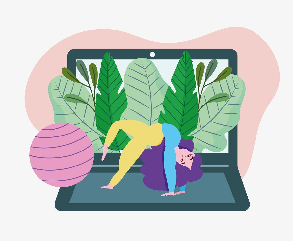online physical activity vector