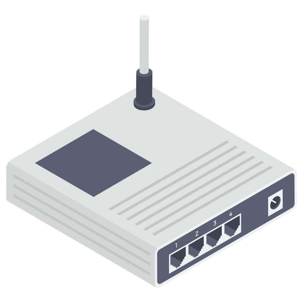 Wifi Router and Device Title vector