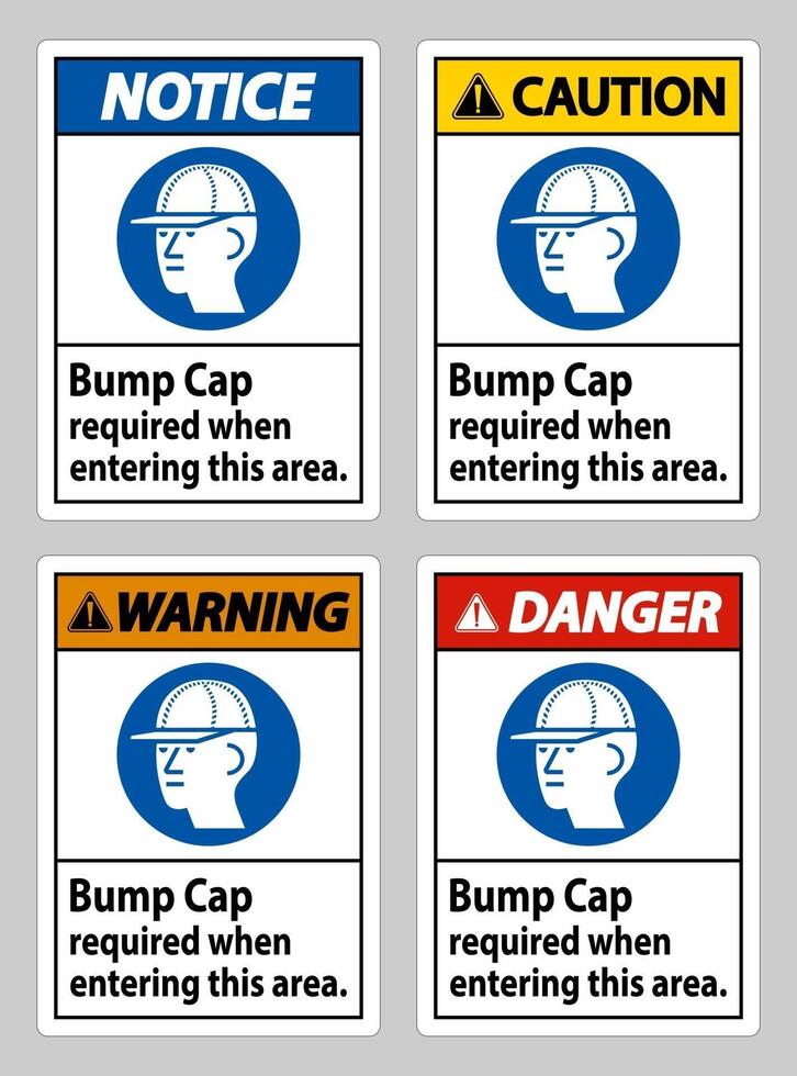 Bump Cap Required When Entering This Area vector