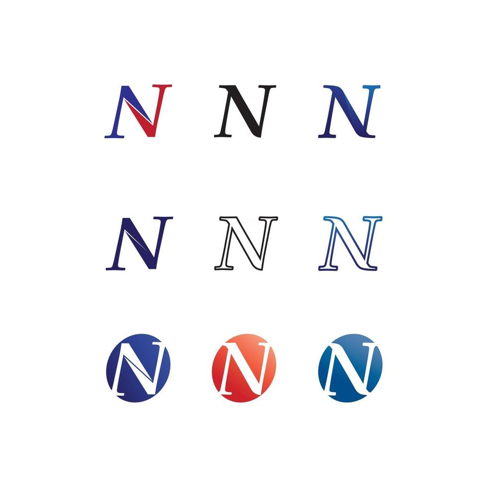 N Letter Logo Template font for business and identity vector
