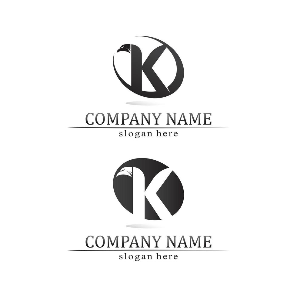 K logo design K letter font Concept Business logo vector and design initial company