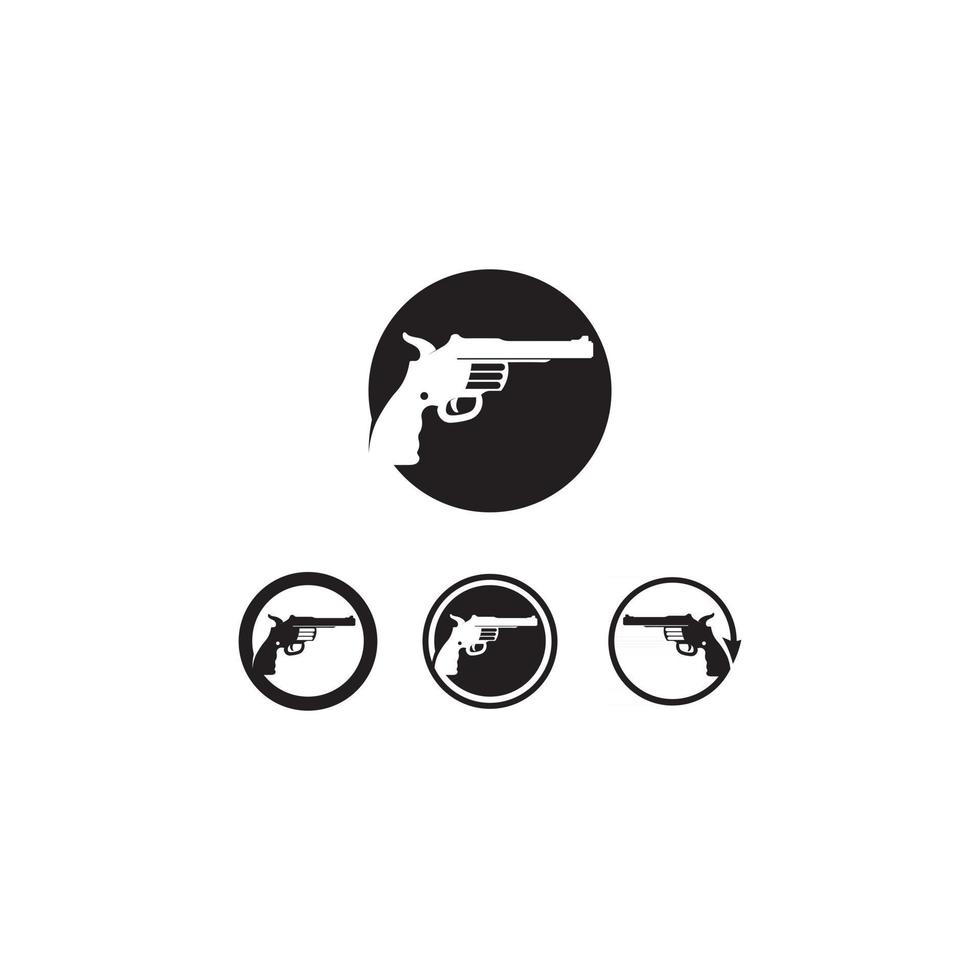 Gun logo and Army soldier sniper shot vector Design Illustration military shot revolver