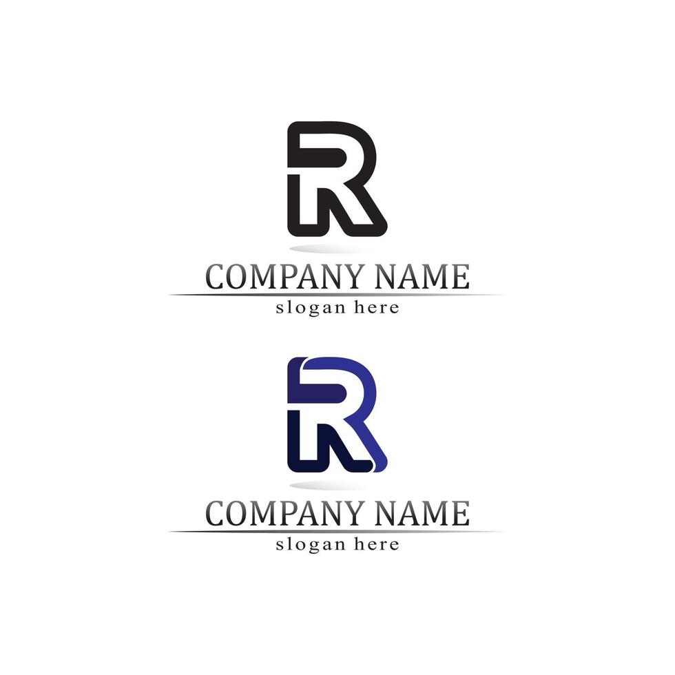 R Letter Arrow vector illustration icon font for business and corporate