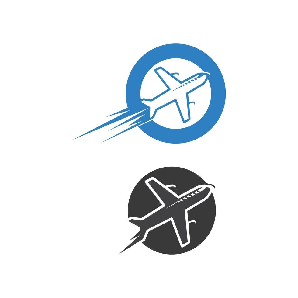 Flight aeroplane vector and logo design Transportation