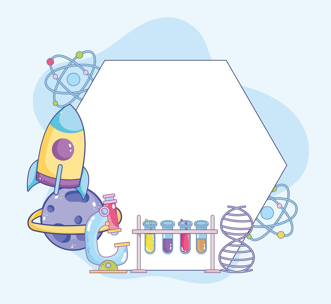 science education theme vector