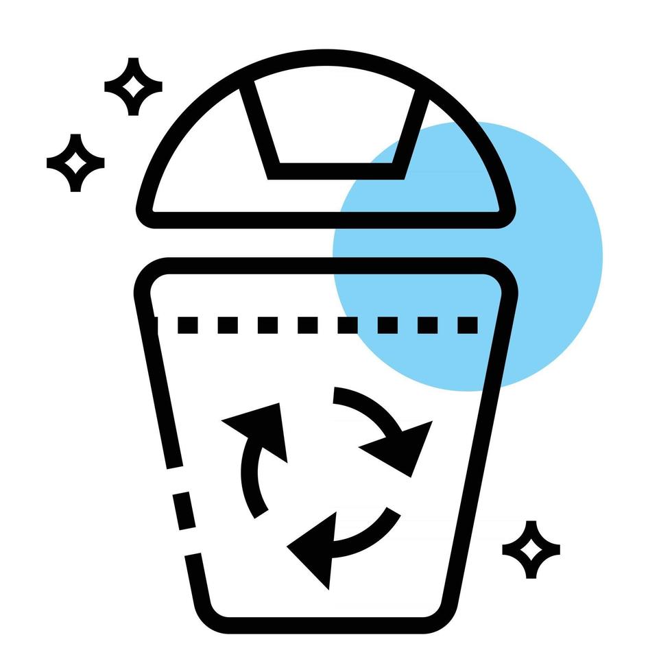 Recycle bin icon vector illustration