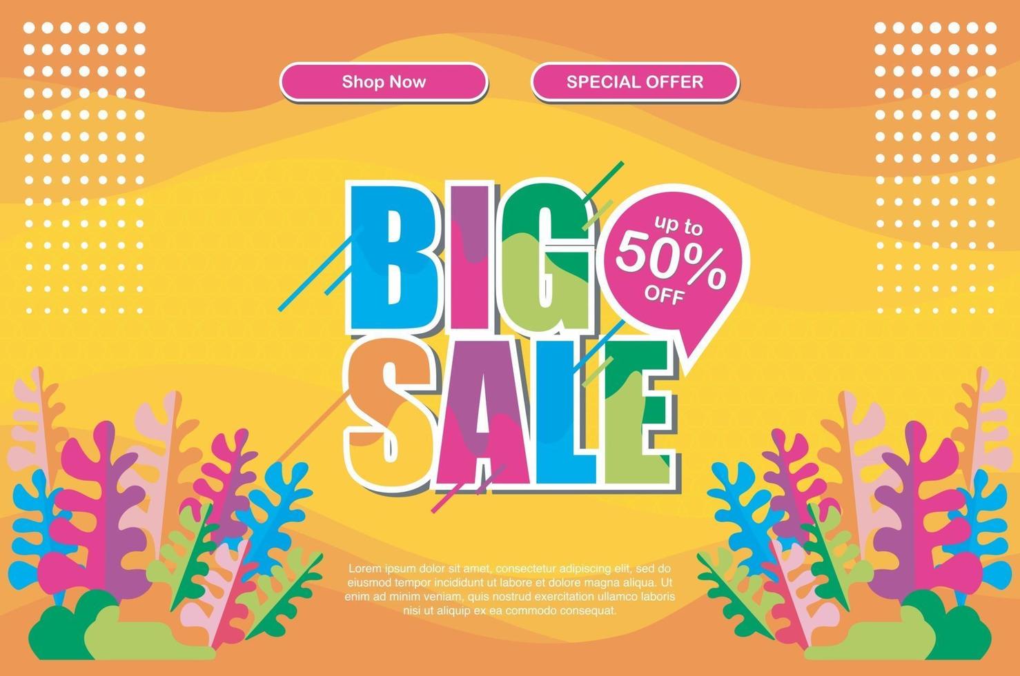 Big Sale vector, Modern Sale Banner. Eps 10 vector