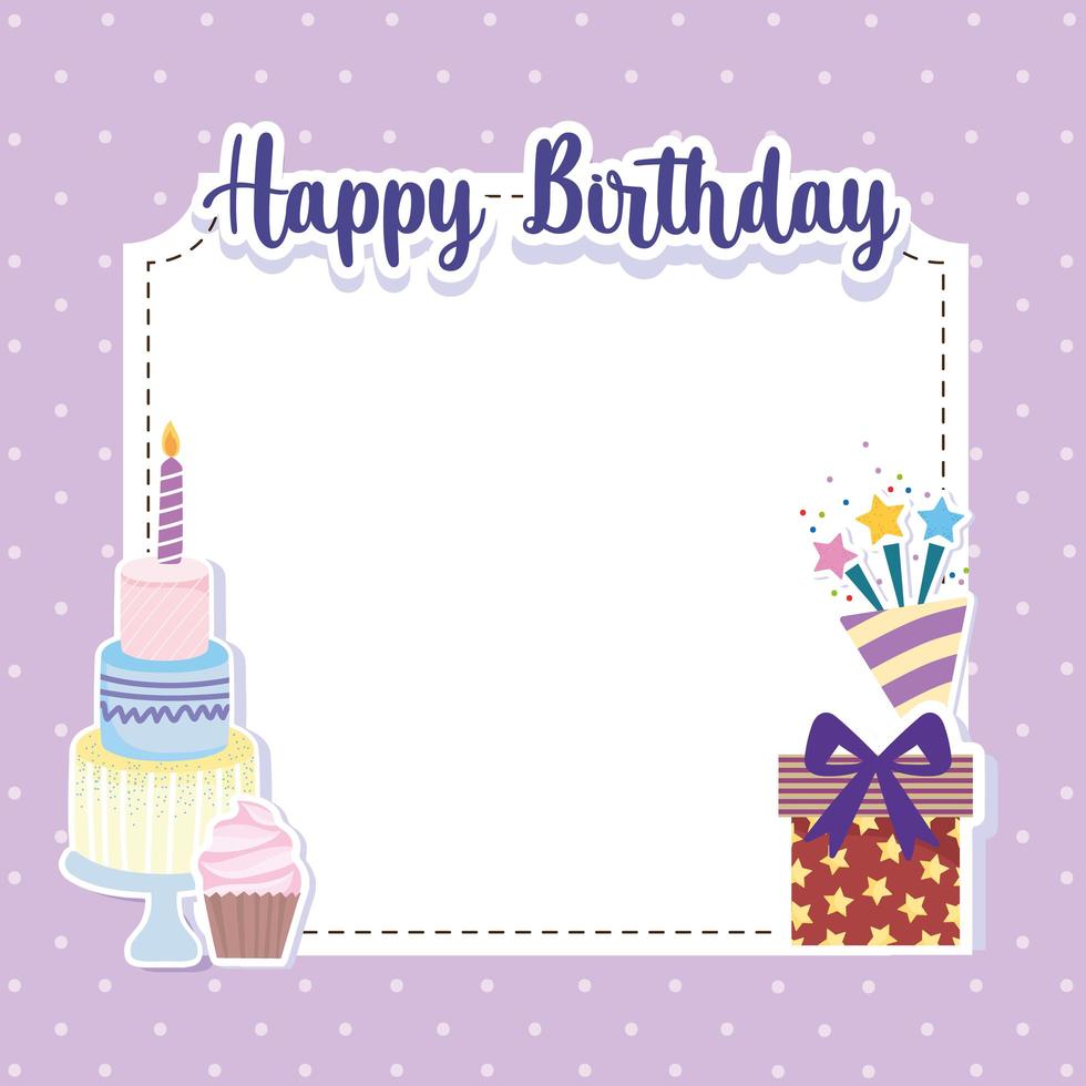 tarjeta de invitación de cumpleaños vector