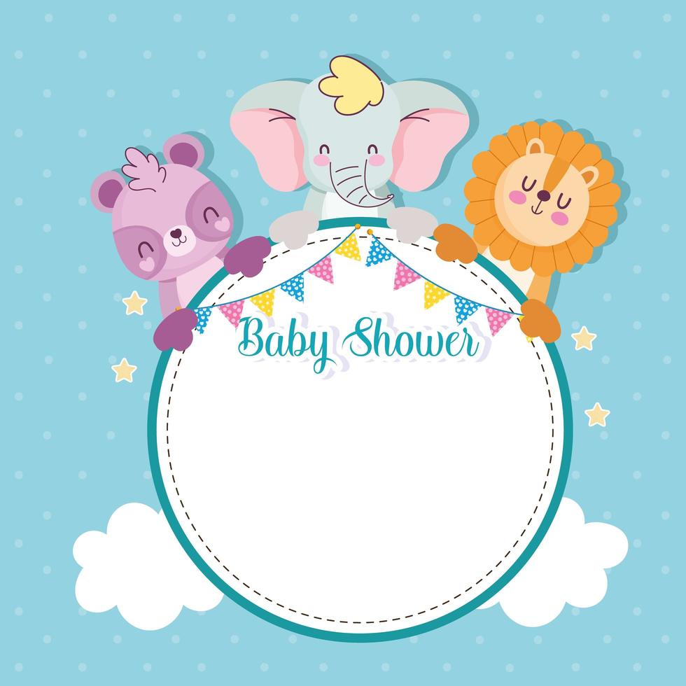 baby shower badge vector