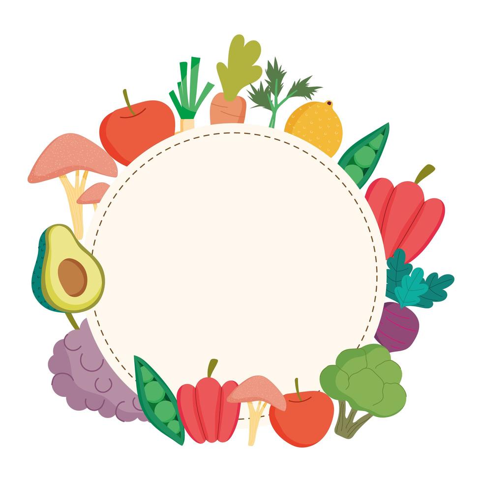 healthy food badge vector