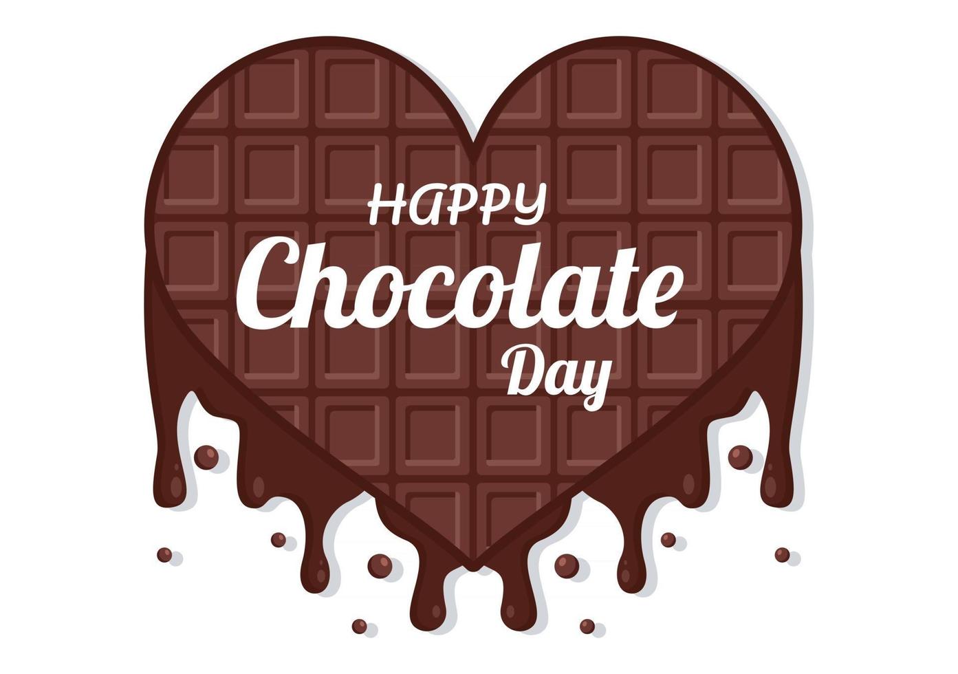 Happy Chocolate Day Celebration Vector Illustratio