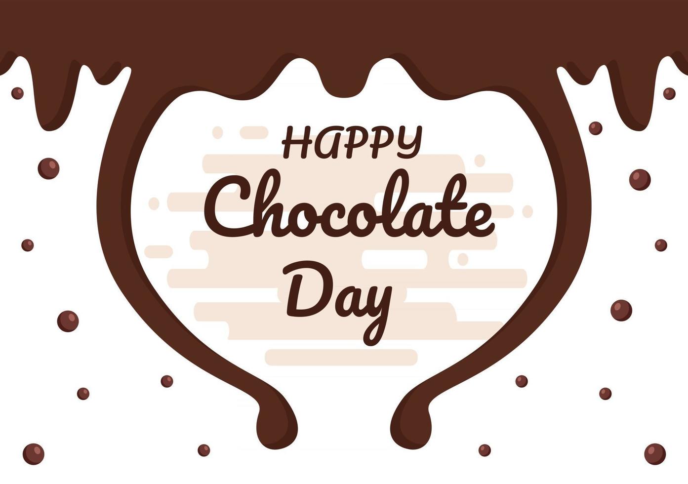 Happy Chocolate Day Celebration Vector Illustratio