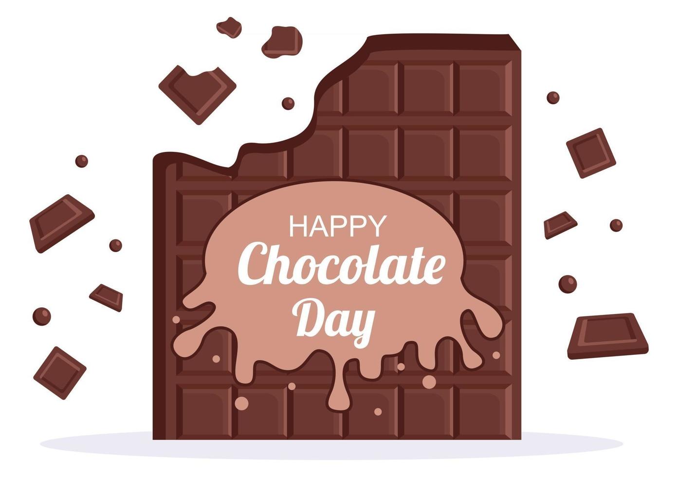 Happy Chocolate Day Celebration Vector Illustratio