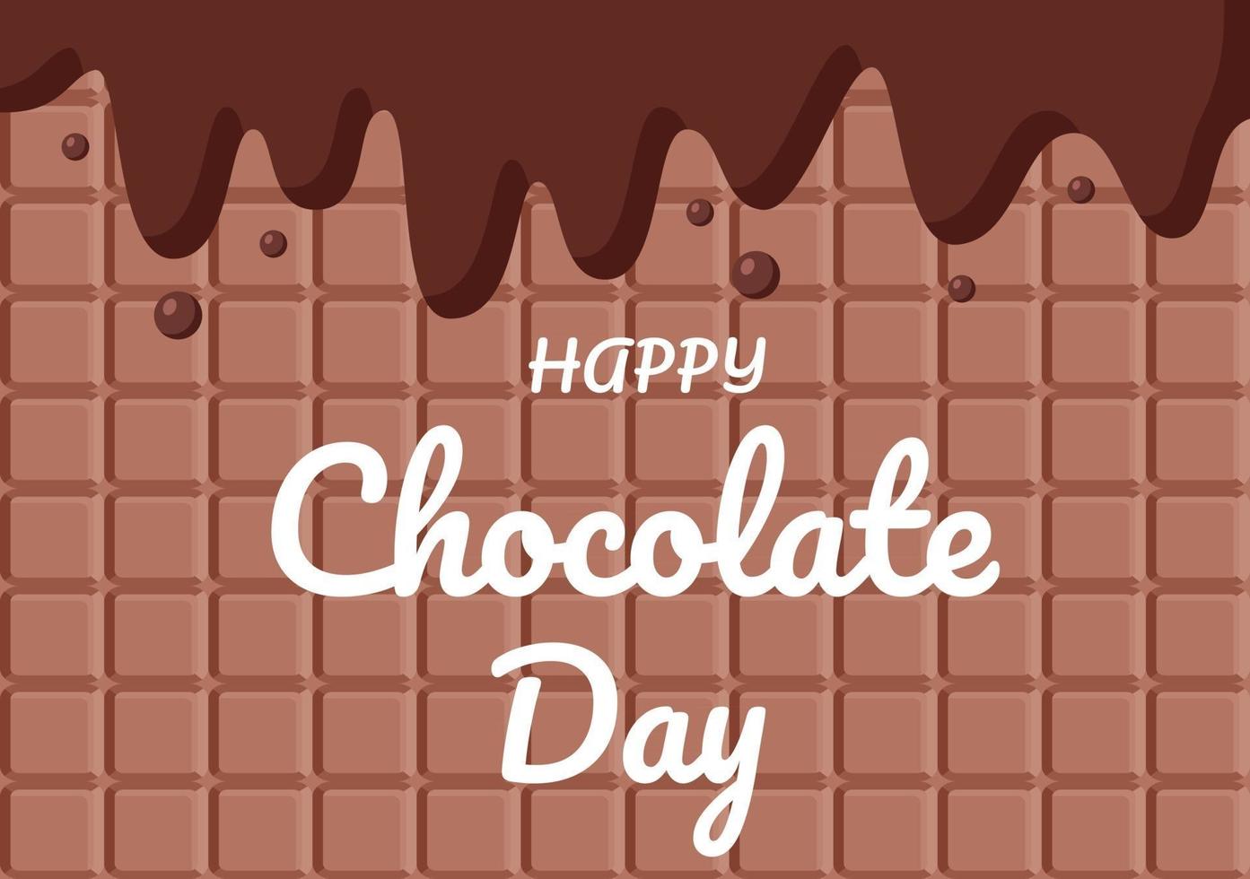 feliz día del chocolate celebración vector ilustración