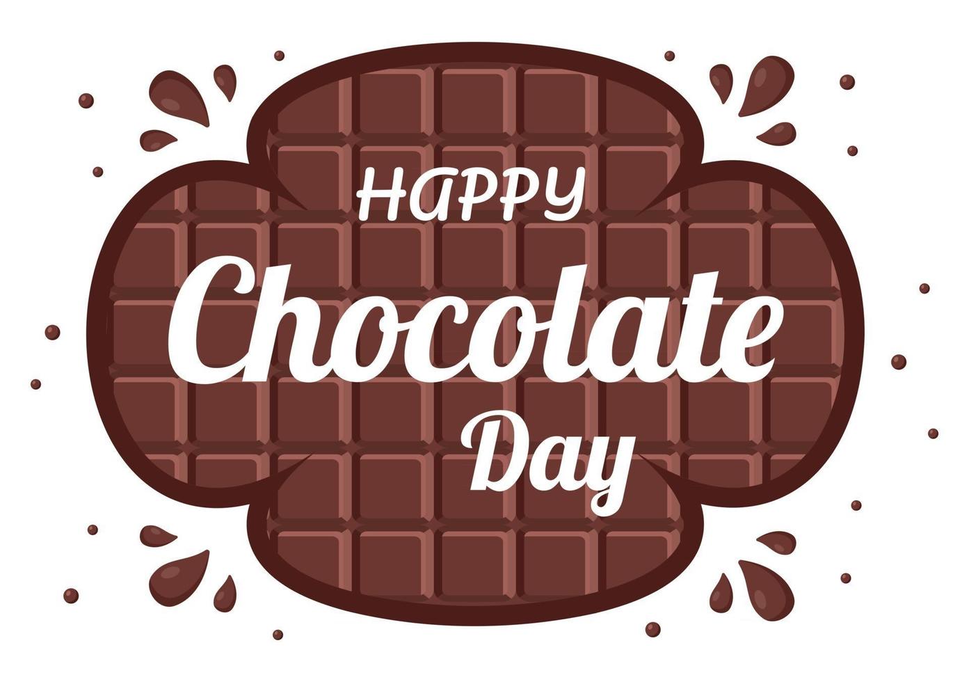 Happy Chocolate Day Celebration Vector Illustratio