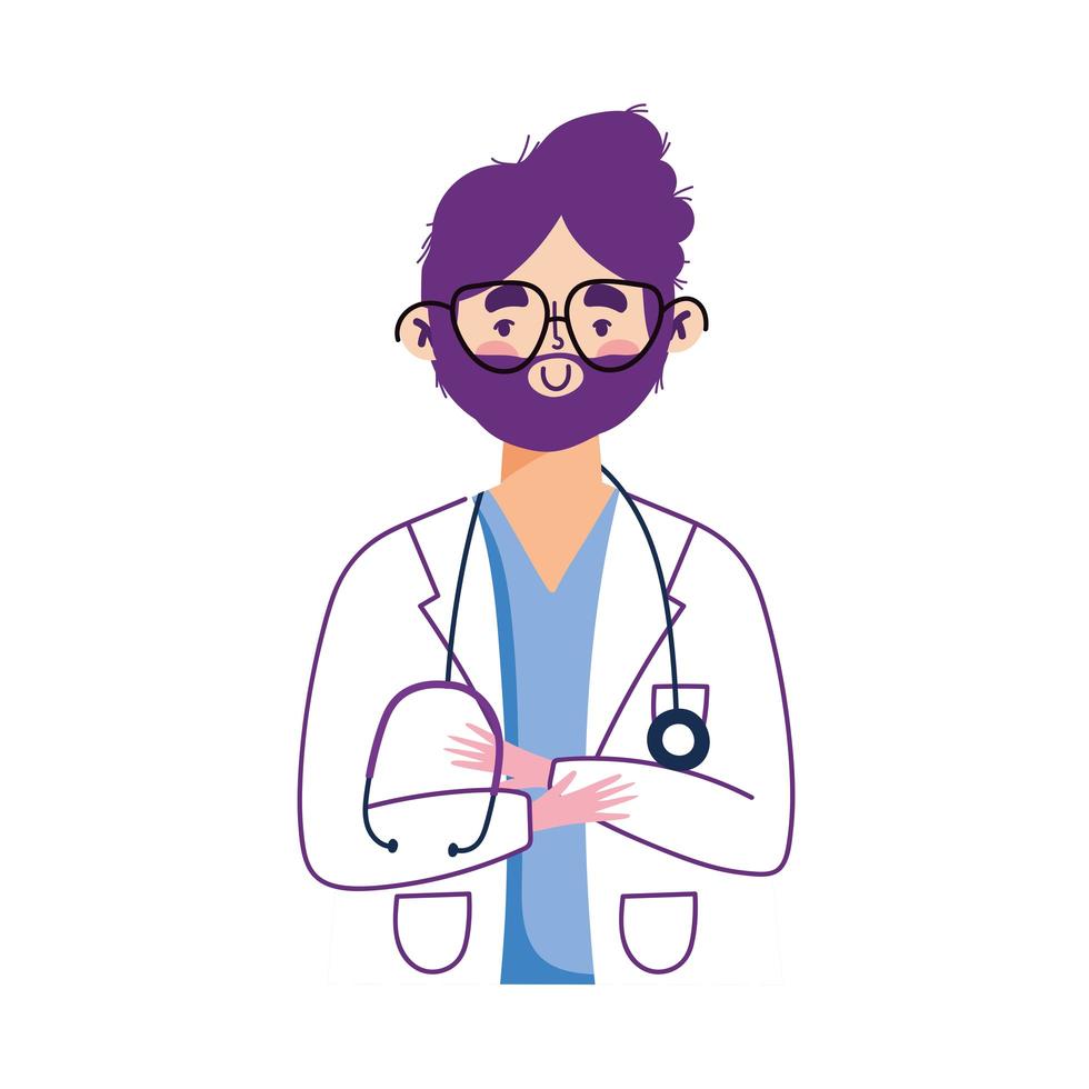 doctor hombre profesional vector