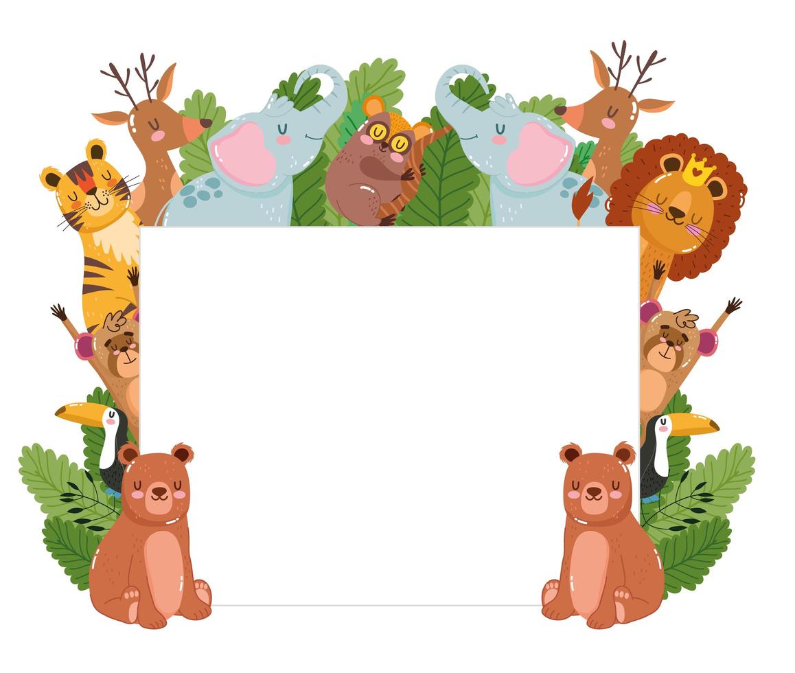 Animals nature banner vector