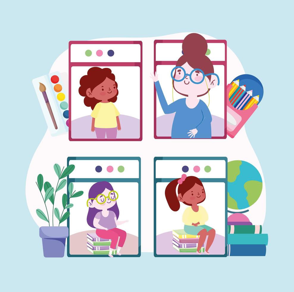 online education website vector