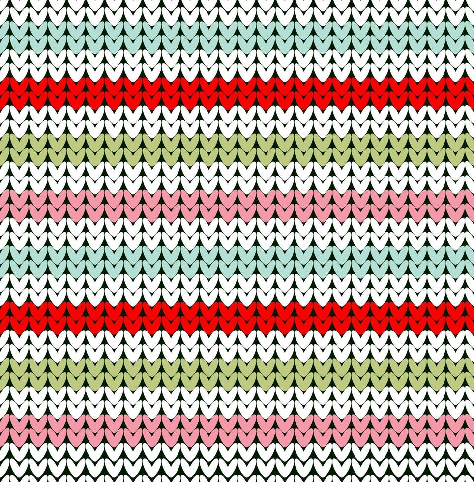 Seamless knitted color lines pattern vector illustration
