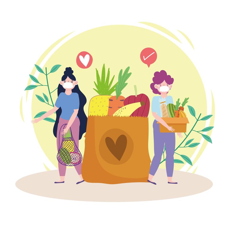 grocery shop people vector