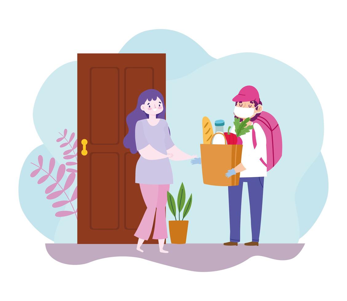 delivery grocery food vector