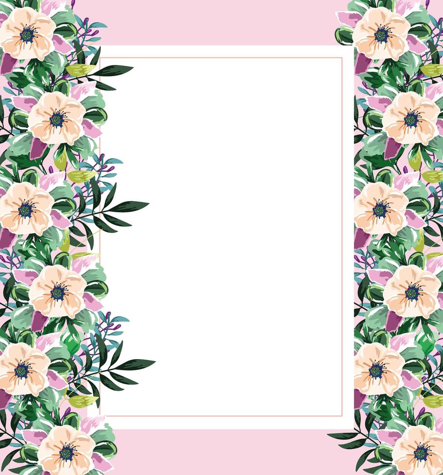 banner de flores de acuarela vector