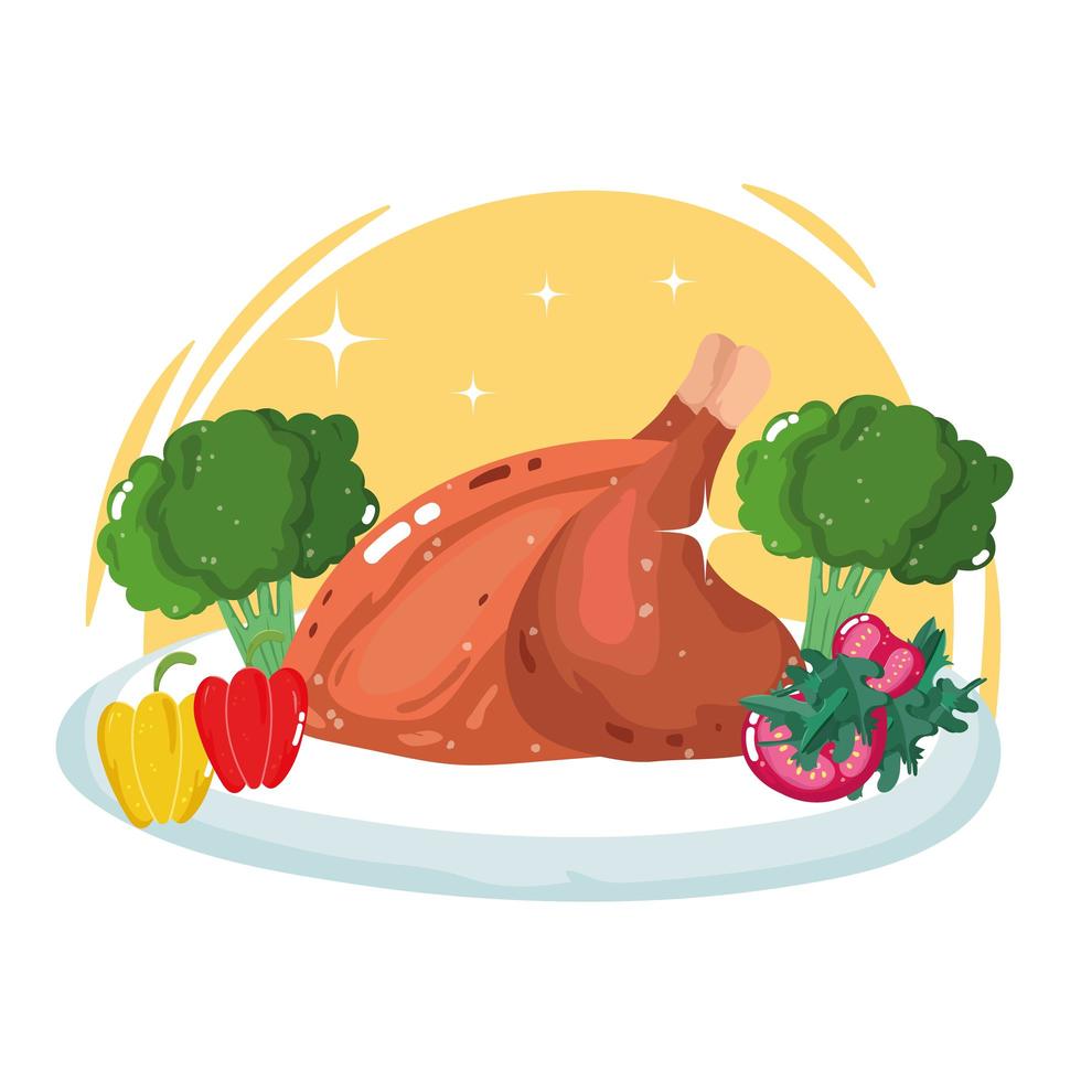 fast food chicken vector