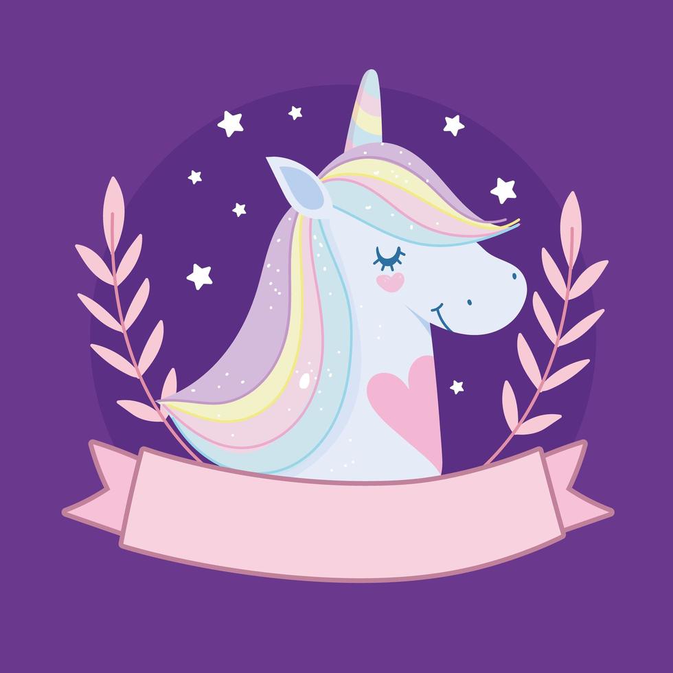 unicornio animal magia vector