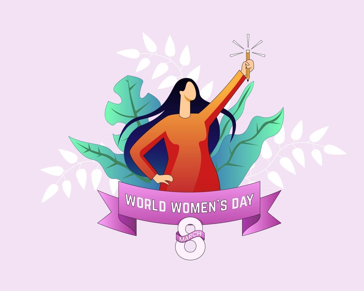 vector de concepto de ilustración del día mundial de la mujer