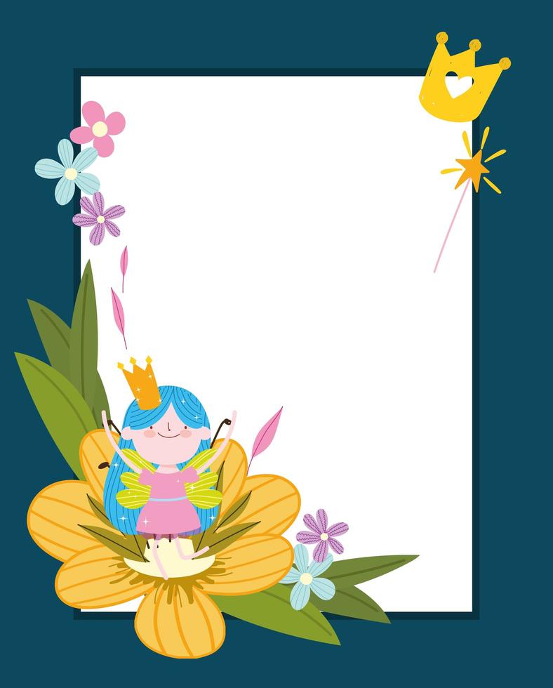 fairy cute banner vector