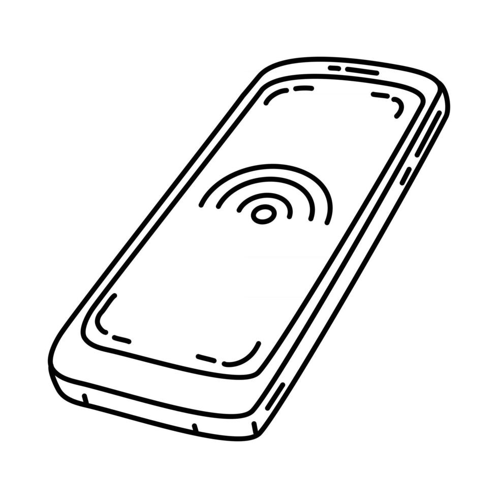 icono de teléfono. Doodle dibujado a mano o estilo de icono de contorno vector