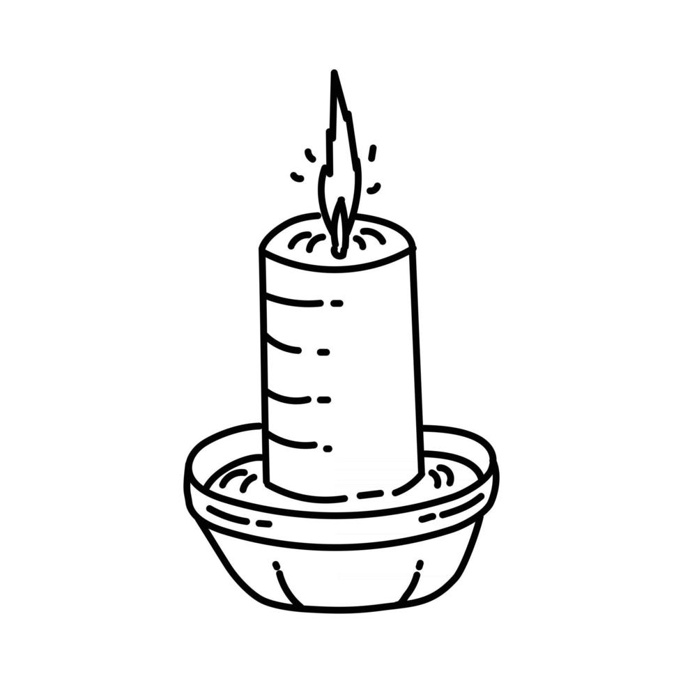 Candle Icon. Doodle Hand Drawn or Outline Icon Style vector