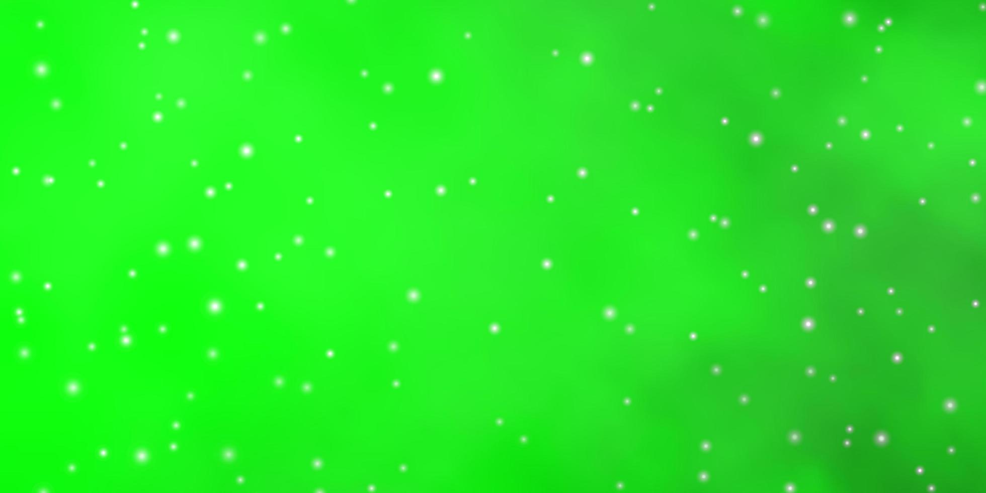 Fondo de vector verde claro con estrellas de colores. ilustración decorativa con estrellas en plantilla abstracta. patrón para anuncios de año nuevo, folletos.