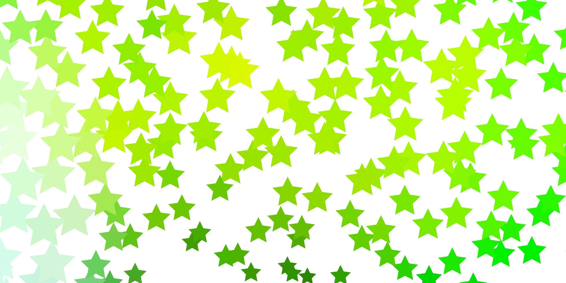 Light Green vector layout with bright stars. Colorful illustration with abstract gradient stars. Pattern for websites, landing pages.